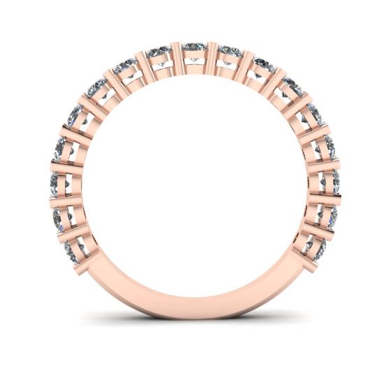 Anillo de 17 diamantes en oro rosa de 18 quilates, More Image 0