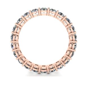 Anillo de eternidad clásico de diamantes de 3 mm en oro rosa - Photo 1