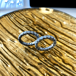 Anillo de eternidad clásico de diamantes de 3 mm en oro rosa - Photo 5