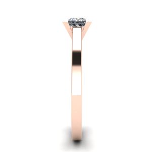 Anillo de diamantes de talla princesa en oro rosa de 18 quilates - Photo 2