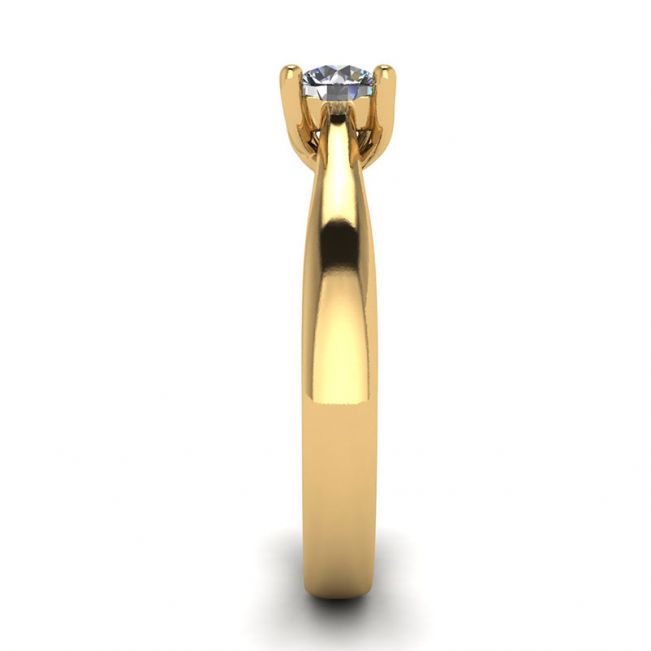Anillo Puntas Cruzadas con Diamante Redondo Oro Amarillo 18K - Photo 2