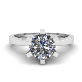 Anillo de Diamantes en Oro Blanco 18K para Compromiso