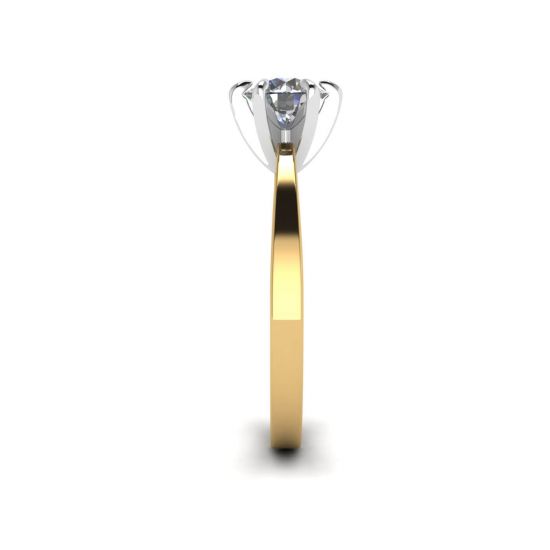 Anillo de compromiso de oro mixto con diamante, More Image 1