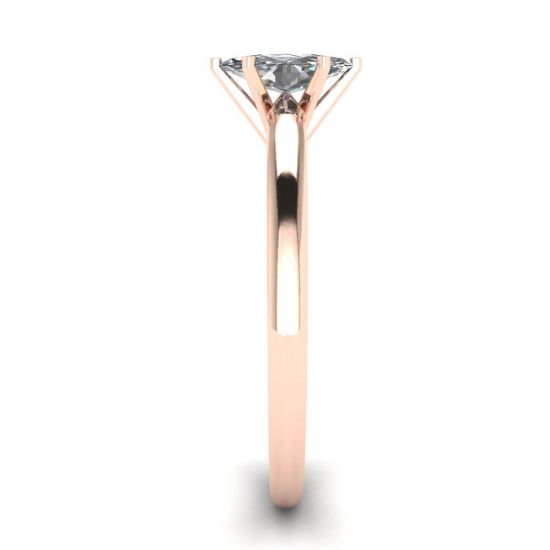 Anillo de compromiso de rosa con diamante de talla marquesa,  Ampliar imagen 3