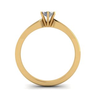 Anillo de diamantes de talla marquesa de 6 puntas en oro amarillo de 18 k - Photo 1