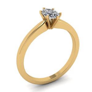 Anillo de diamantes de talla marquesa de 6 puntas en oro amarillo de 18 k - Photo 3
