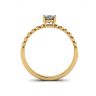 Diamante ovalado en anillo de oro amarillo de 18 quilates con cuentas, Image 2