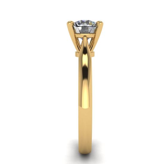 Anillo clásico de diamantes con un diamante en oro amarillo,  Ampliar imagen 3