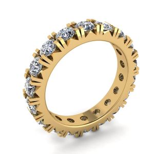 Alianza de diamantes de eternidad de 3 quilates en oro amarillo de 18 quilates - Photo 3