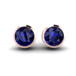 Aretes de Zafiro en Oro Rosa
