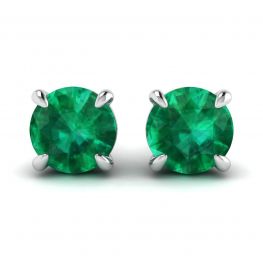 Aretes de esmeralda clásicos