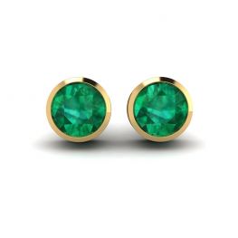 Aretes de Esmeralda en Oro Amarillo