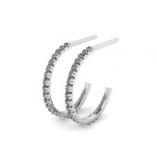 Aretes de Aro con Diamantes en Oro Blanco