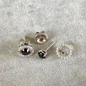 Espárragos de diamante negro de 5 mm con cubiertas de halo desmontables - Photo 3