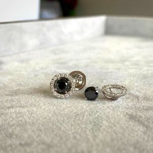 Espárragos de diamante negro de 5 mm con cubiertas de halo desmontables - Photo 4