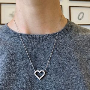 Collar Corazón de Diamantes en Oro Rosa de 18K - Photo 2