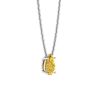 Collar de cadena con diamantes amarillos en forma de pera en oro blanco, Image 2