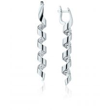 Pendientes Largos con Diamantes 0,88 ct - Colección Ruban