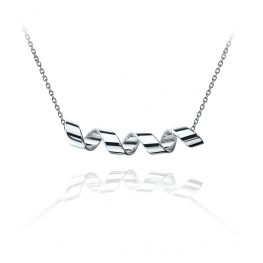 Collar Sonrisa en Oro Blanco 18K - Colección Ruban
