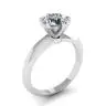 Anillo de compromiso de 6 puntas con diamantes redondos en oro blanco, Image 4