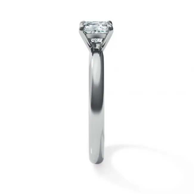Anillo de compromiso clásico con diamantes de talla princesa - Photo 2
