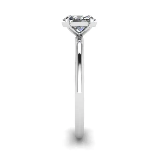 Anillo Solitario Clásico con Diamante Ovalado en Oro Blanco - Photo 2