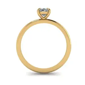 Anillo Solitario Clásico con Diamante Ovalado en Oro Amarillo - Photo 1