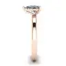Anillo clásico con solitario de diamante y pera en oro rosa, Image 3