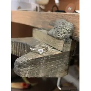 Anillo Solitario Corazón Diamante Clásico Oro Amarillo - Photo 4