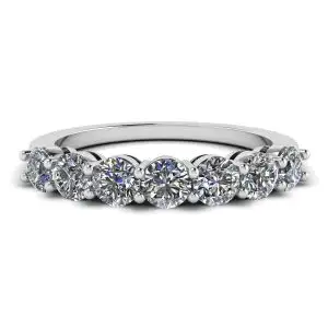 Anillo Eternal Seven Stone Diamond en oro blanco de 18 quilates