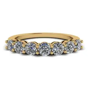 Anillo Eternal Seven Stone Diamond en oro amarillo de 18 quilates
