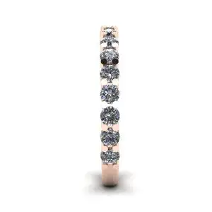 Anillo de 17 diamantes en oro rosa de 18 quilates - Photo 2