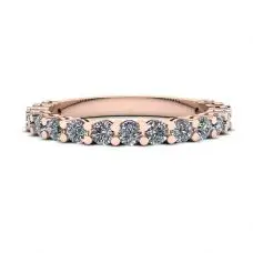 Anillo de 17 diamantes en oro rosa de 18 quilates