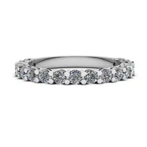 Anillo de 17 Diamantes en Oro Blanco de 18K