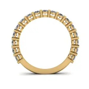 Anillo de 17 diamantes en oro amarillo de 18 quilates - Photo 1