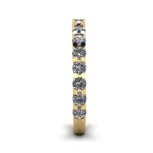 Anillo de 17 diamantes en oro amarillo de 18 quilates - Photo 2
