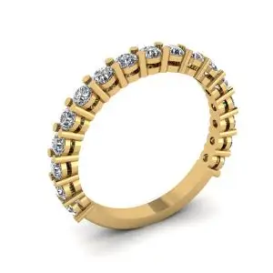 Anillo de 17 diamantes en oro amarillo de 18 quilates - Photo 3