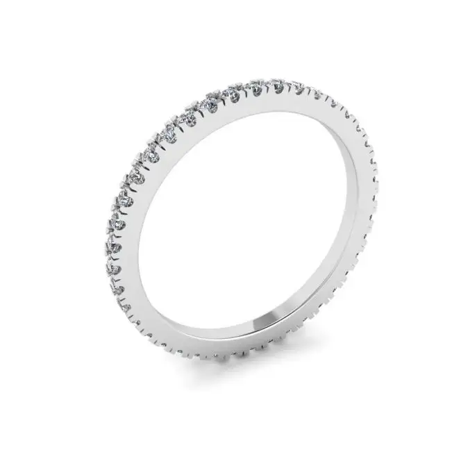 Anillo de eternidad clásico de diamantes pequeños - Photo 3