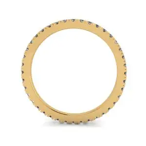 Anillo de eternidad clásico de diamantes pequeños en oro amarillo de 18 k - Photo 1