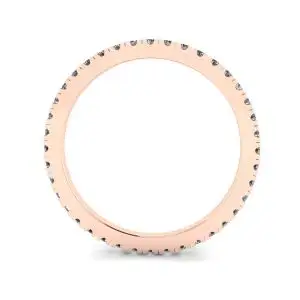 Anillo de eternidad clásico de diamantes pequeños en oro rosado de 18 k - Photo 1