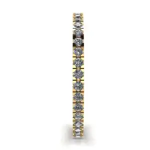 Anillo de eternidad clásico de diamantes pequeños en oro amarillo de 18 k - Photo 2