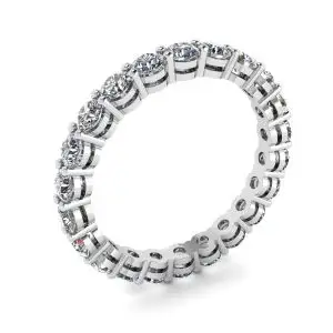 Anillo de eternidad clásico de diamantes de 3 mm - Photo 3