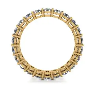 Anillo de eternidad clásico de diamantes de 3 mm en oro amarillo - Photo 1