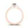 Anillo de diamantes de talla princesa en oro rosa de 18 quilates, Image 2