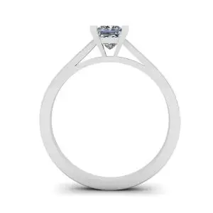 Anillo de diamantes de talla princesa en oro blanco de 18 quilates - Photo 1
