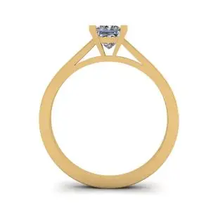 Anillo de diamantes talla princesa en oro amarillo de 18 quilates - Photo 1