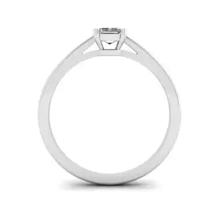 Anillo solitario clásico de diamante de talla esmeralda - Photo 1