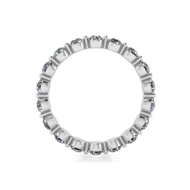 Anillo de eternidad de diamantes de 3 mm Punta compartida - Photo 1