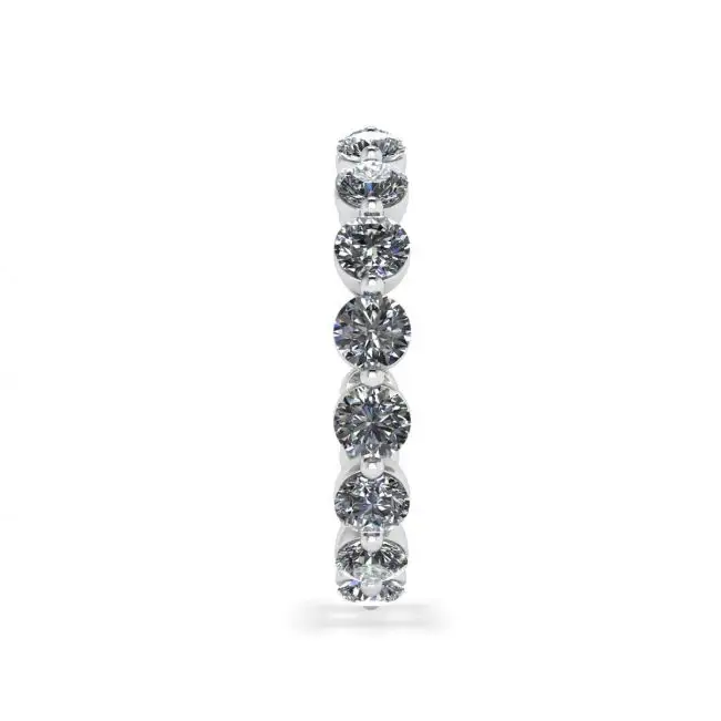 Anillo de eternidad de diamantes de 3 mm Punta compartida - Photo 2
