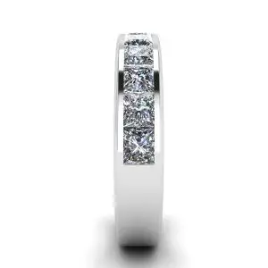 Anillo de eternidad con diamantes talla princesa en oro blanco - Photo 2